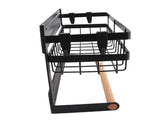 Magnetic Spice Rack for Refrigerator with Hook Paper Towel Holder Rustproof Spice Jars Rack Multi V1294-YM0901-H34390