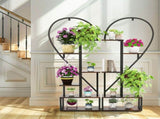 Fin Merge/Separate Metal Plant Stand Heart Shape Ladder Book Shelf For Indoor Garden V767-JJ-XZ1241-S