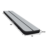 Powertrain Airtrack 20cm Thick 4m x 1m Inflatable Gymnastics Tumbling Mat Air Track - Black IFM-0401-GYBK