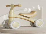 Balance Bike, Pedal-Less Baby Scooter, Toddler Learning Walker with Music for Ages 13 Khaki V1265-AU-497-KHAKI