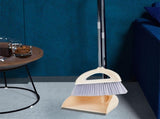 Broom and Dustpan Set with Telescoping Handle - Adjustable Cleaning Kit for Hardwood Floors Tile and V1366-AZ2-W-12976