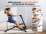 Squat Machine, Deep Squat Rowing Machine for Home, Easy Setup & Foldable Exercise Equipment, Glute V952-QMSDJZLS3SZXM6XU1001V0