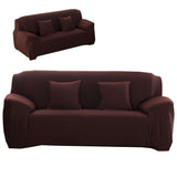 Coffee Color Dustproof Elastic Soft Polyester Sofa Cover Protector Furniture SlipcoversDouble People V1294-YM0901-3117200110012