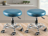 Levede 2x Barstool Swivel Salon Hairdressing Teal T4498-TLX2