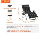 Zero Gravity Chair, 26 inch Zero Gravity Recliner Lounge Chair for Indoor and Outdoor, Adjustable V952-LZLTYHHK26HSB9IHUV0