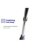 Walking Cane Folding Elbow Crutches Telescopic Forearm Crutches Adjustable Height Ergonomic Cuff, V1192-AZ-W-11341