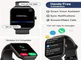 Smartwatch, men's and women's, 4.95cm fitness tracker, supports answering/making calls, wireless V1102-HESB-004