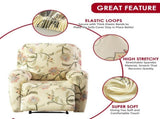 Recliner Anti Scratch Lazy Recliner Chair Protective Stretching Printed Reclining Chair V1107-102-26792-GRY-TWO-SEATER