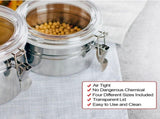 4-Piece Stainless Steel Canister Set, for Sugar,Flour,Tea,Candy,Cookie,Spice V1192-AZ-W-31119