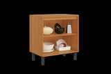 Base Kitchen Wooden Cabinet/Cupboard with 2 Doors in Cinnamon Finish - Napoles White Flat Pack DIY V1112-3600001955