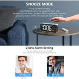 Digital Alarm Clock With Large LED Temperature Display, Portable Mirror Alarm Clock With Dual Alarms V1188-MS-227-1654
