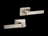 Door Handle Set Lever Privacy Function Square Satin Nickel V63-837401