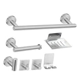 Bathroom Hardware Accessories Kit 7 Piece Towel Rack Tissue Holder Coat Hook Razor Hook Soap Tray V1294-YM0703-3112230004211