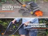 PLANTCRAFT Electric Rotary Hoe Garden Tiller Soil Cultivator, Adjustable Depth, 6 Tines V219-TLRELEPCET5A