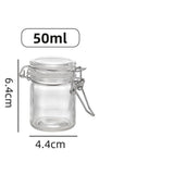 10 Pack Mini Glass Clamp Jars with Airtight Swing Top Lids, Small Clear Spice Storage Containers, V1369-AZ3-W-15351