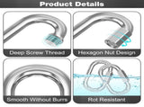 M6-50 Pack 2.3 Quick Links Chain Connectors, 1/4 Galvanized Chain Locking Hooks, 620LBS Heavy Duty V1258-DP02-WO-318