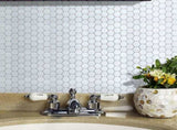 Tiles 3D Peel and Stick Wall Tile Hexagon White V63-836601