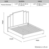 Austin Bed Frame Polyester Turquoise Fabric Padded Upholstery High Quality Slats Polished Stainless V43-BED-AUS-KBU