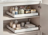 Toque Cabinet Organizer Drawer Shelf Pull Out 2Pcs Width-adjustable Kitchen KT1056-WH-2PC-AU