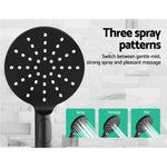 Cefito 9'' Rain Shower Head Set Handheld Round High Pressure Black SHOWER-A1-RO-9-BK