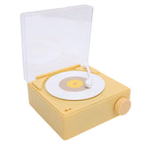 Record Player Bluetooth Speaker ABS Cute Portable Wireless Turntable Speaker Alarm Clock for Home V1294-YM0901-3115240080111