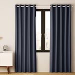 Artiss 2X Blockout Curtains Eyelet 140x230cm Charcoal BC-MATT-140X230-CH