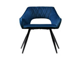 Artiss Dining Chairs Set of 2 Velvet Hollow Armchair Blue MO-DIN-KJC115-VEL-NAX2