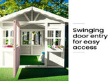 ROVO KIDS Cubby House, Wooden Outdoor DIY Timber Cottage Style Playhouse, for Children V219-PLYCBHRV1WTA