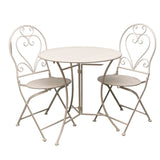 Bordeaux 3pc Setting Round Table 2 Chairs V637-48120SET