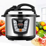 SOGA 2X Stainless Steel Electric Pressure Cooker 8L Nonstick 1600W ELECTRICPRESSURECOOKER8LX2