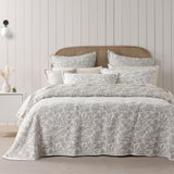 Bianca Ameila Stone Jacquard Quilted Foliage Bedspread Set Queen V442-BCA-BEDSPREAD-AMEILA-STONE-QS