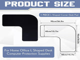 L Shaped Desk Mat Corner Mouse Pad Waterproof Large Rubber for Office Home Curved Keyboard Gaming V1259-DP01-A-1118