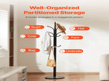 Coat Freestanding, Coats Tree Stand with Stable Marble Base & 6 Hooks, Free Standing Hall Coat V952-YMJWGSJSSCP0JYMX6001V0
