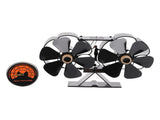 Fireplace Fan Quiet Operation 180-220CFM 1400rpm Aluminum Alloy 6 Blade Heat Powered Wood Stove Fan V1294-YM0901-H47547B-2
