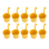 10Pcs Hanging Flower Pots with Removable Hooks Outdoor Indoor Plants Metal Buckets Wall Fence Home V1294-YM0901-3111240243111