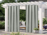 Pergola Outdoor Drapes,Blackout Patio Outdoor Curtains,Waterproof Outside Decor with Rustproof V1294-YM0901-H36624GY-1