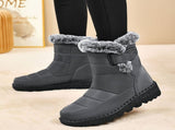 Women's Faux-Fur Trimmed Snow Boots - Yellow - Size 8 V1102-M-DRESS-6680-YELL-8AU8EU36