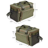 Fishing Tackle Bag with Adjustable Strap and Double Zipper Green V1192-AZ-W-25601