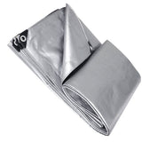 Durable Tarp, Plated Silver, Water-Resistant and Sunproof for Outdoor Activities V1369-AZ3-W-14607
