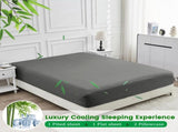 4 Piece Ultra Soft Bamboo Breathable Sheet Set -Hotel 2000TC Breathable Bed Sheets Set with 37 V1317-BAMBOO-AUK-4JT-GREY