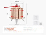Fruit Wine Press Manual Press for Wine Making 4.75 Gal/18L Wood Basket V952-GJYZJLSSM18LC9D1UV0