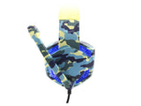Wired Luminous Camouflage Gaming Headphone Headset for Computer Gameellow ABS V1263-JX-220