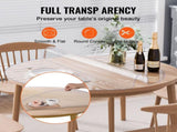 Plastic Table Cover, 48 x 48 Inch 2.0 mm Thick Clear Table Protector, Round PVC Desk Mat, Waterproof V952-YXPVCZB48X48UGUKXV0