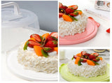 Cake Carrier Cover Cake Stand with Lid Dessert Serving Platter with Handle Cupcake Holder Pies V1294-YM0717-10101032