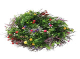 Spring Wildflowers Wreath for Front Door Dried Flower Artificial Wreath Hanging for Home Mall V1294-YM0523-10339086