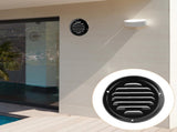 4" Black Soffit Vent Cover with Screen Mesh, 10 Pack Round Metal Air Vent Louver, 5-11/16" Diameter V1258-DP02-C-2144