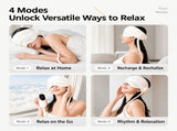 Head and Eye Wraparound Massager with Adjustable Strap and Handheld Controller for Home Relaxation, V1341-ZY-HB2J9M7R-BEIGE