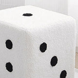 Foot Stool Soft Comfortable Simple Warm Sturdy Base Cube Stool for Home Living Room Bedroom White V1294-YM0703-3116230003011