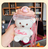 2pcs Kawaii Bear Straw, Kawaii Waters Cute Water , Leak-Proof Kawaii Bear Water V1370-AZ4-06080