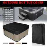 Spa Cover Square Hot Tub Cover Waterproof 190T Polyester Black, 207 x 207 x 30 cm V1189-WXF-521-0037